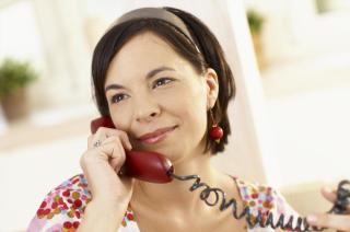 Woman on phone call