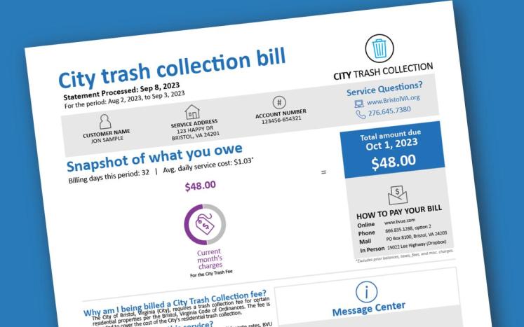 Sample Trash Bill